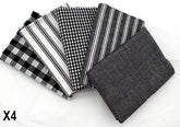 John Louden Homespun 100% Cotton Strips Checks 45.7x53.3cm Wide 5Pcs Fat Quarter Bundle Ideal For Crafting, Quilting, Home Decor